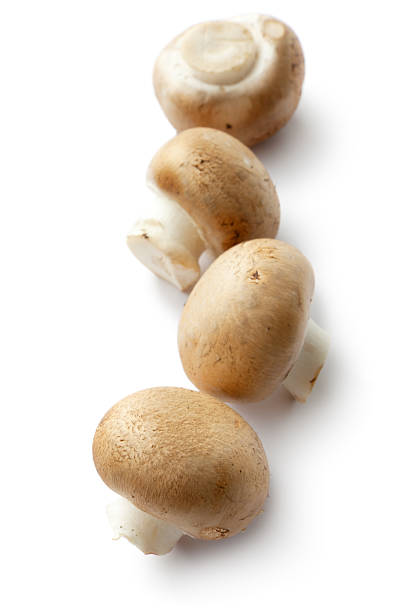 istock Mushrooms: Crimini Mushrooms Isolated on White Background 185326564