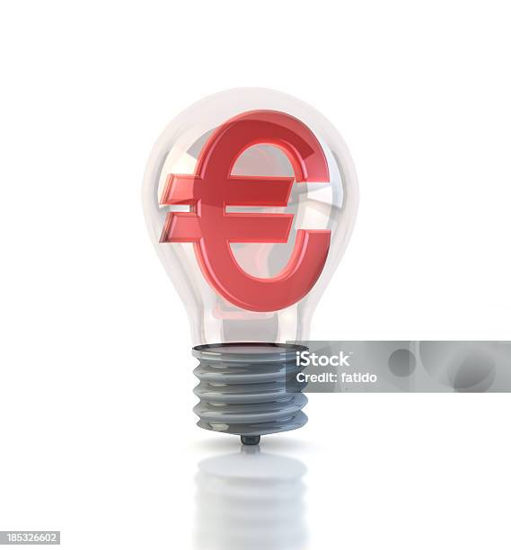 Euro In Lampadina - Fotografie stock e altre immagini di Affari - Affari, Astratto, Attrezzatura per illuminazione