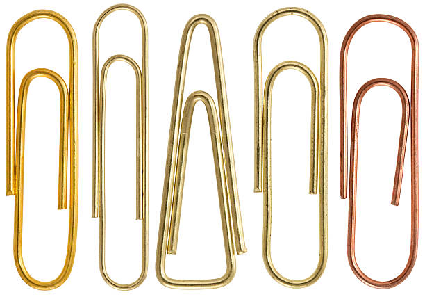 istock Paper clips with clipping path on white background 185326908