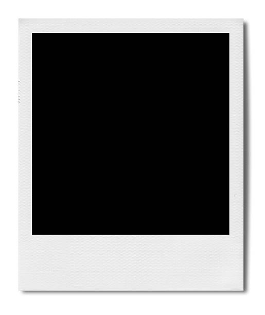 blanco polaroid (clipping path (borde de corte - recortable fotos fotografías e imágenes de stock