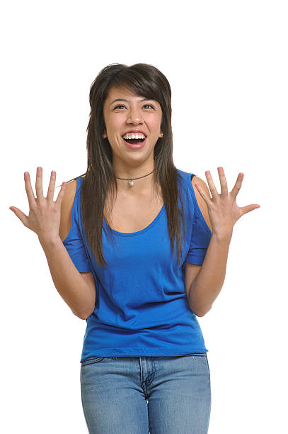istock Happy American teenager gesturing 185328452
