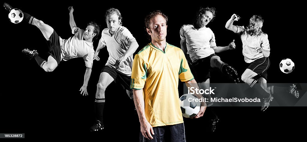 Colagem de futebol - Foto de stock de 30 Anos royalty-free