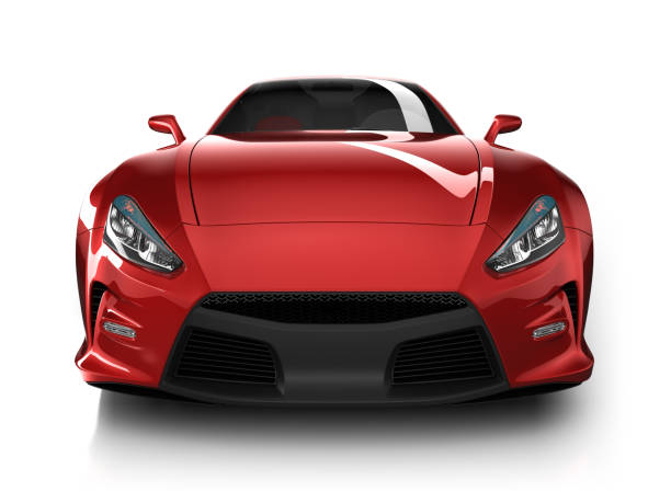 istock Sports car in studio - isolated on white/clipping path 185328991