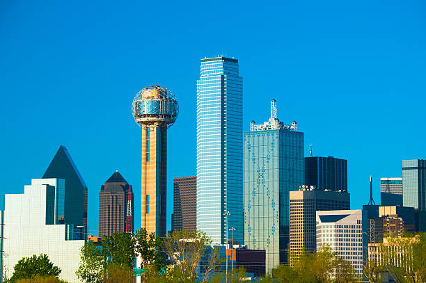 istock Dallas skyline building close up 185329448
