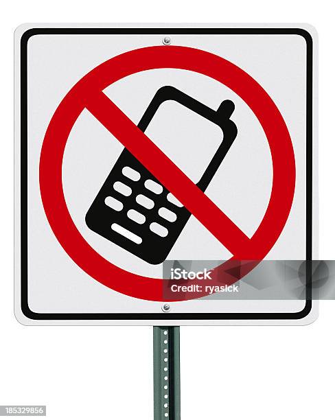 Kein Mobiltelefonisoliert Stockfoto und mehr Bilder von Handy - Handy, Verboten, Clipping Path