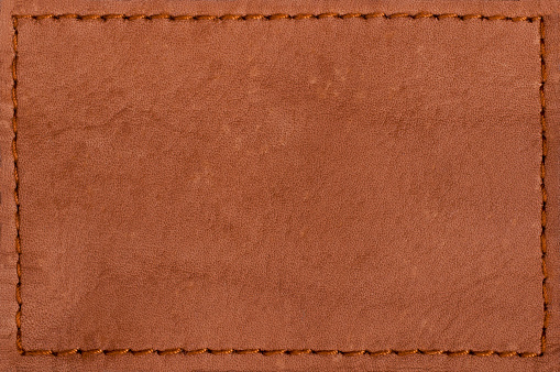 Leather blank jeans label...