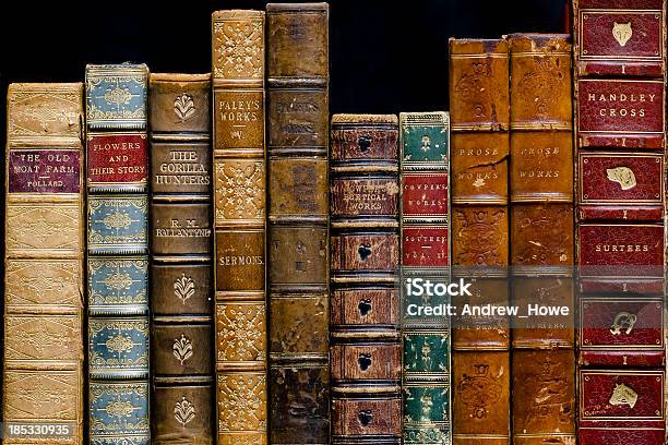 Antique Books On A Shelf Stock Photo - Download Image Now - Book, Book  Spine, Library - iStock