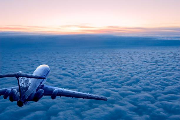 nascer do sol de voo - dawn cloud cloudscape sunrise imagens e fotografias de stock