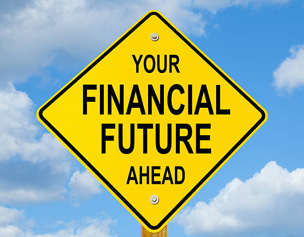istock Your Financial Future Ahead Road Sign 185331706