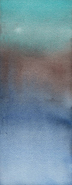istock Blue Marine  and Brown Earthy Nature Background Watercolor Painting 185331763