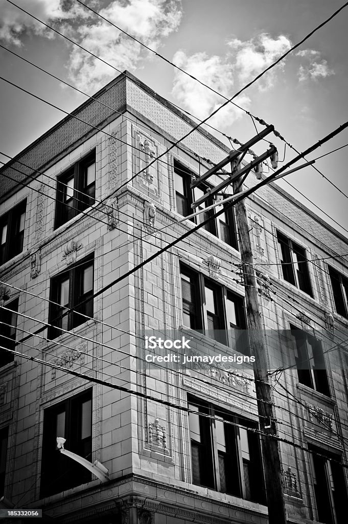 Black & White Pittsburgh Architecture Black And White Stock Photo