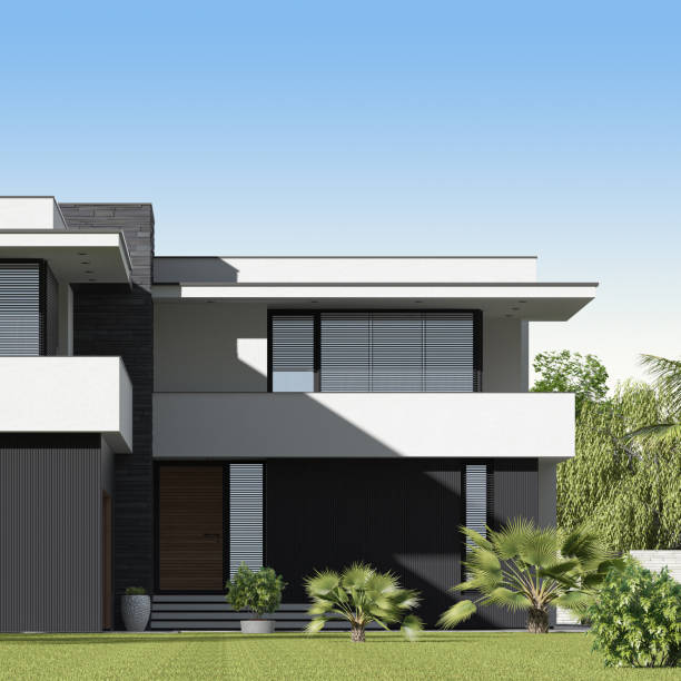 istock Modern Luxurious Villa with garden. 1853633445