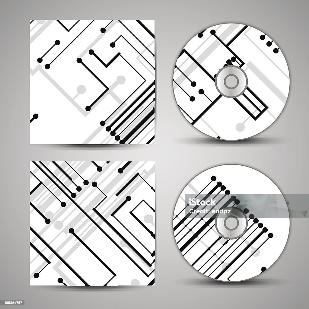 Conjunto de vetor cd cover design para o seu - Royalty-free Circuito Integrado de Computador arte vetorial