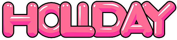 holiday shiny bubble fonts