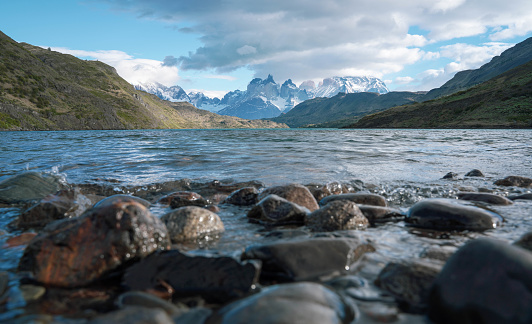 National Park Of Torres Del Paine In Puerto Natales Chile.