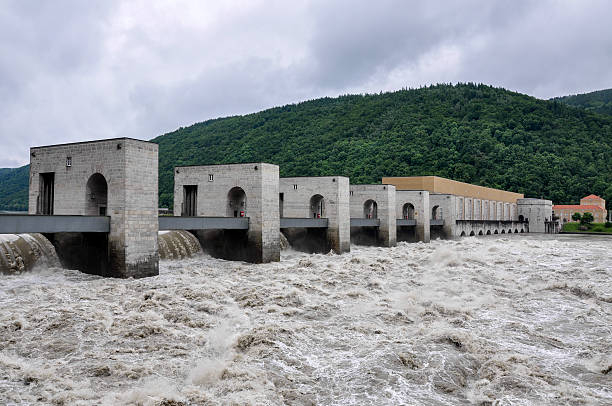 Austria Dam on the Danube stock photo