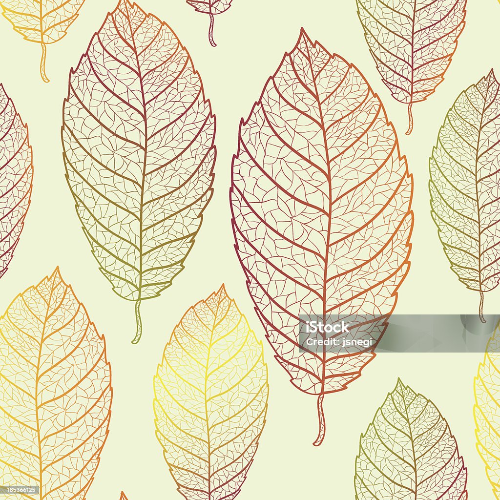 Outono folhas fundo transparente padrão - Vetor de Abstrato royalty-free