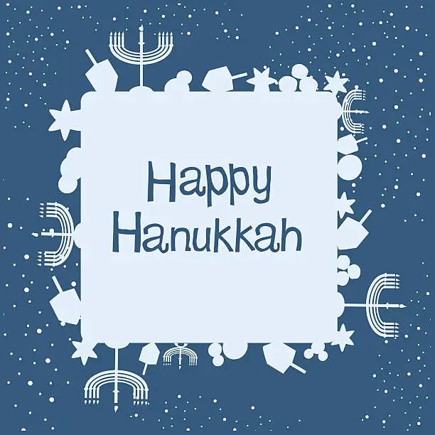 Vector illustration of Hanukkah Background and Text