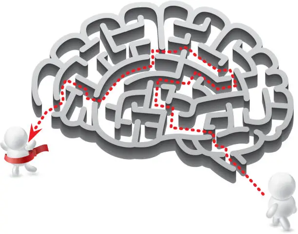 Vector illustration of Brain maze
