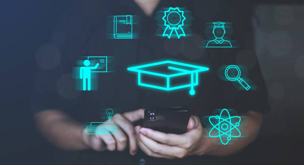 istock Educational technology concept, online connection of educational information. 1853803950