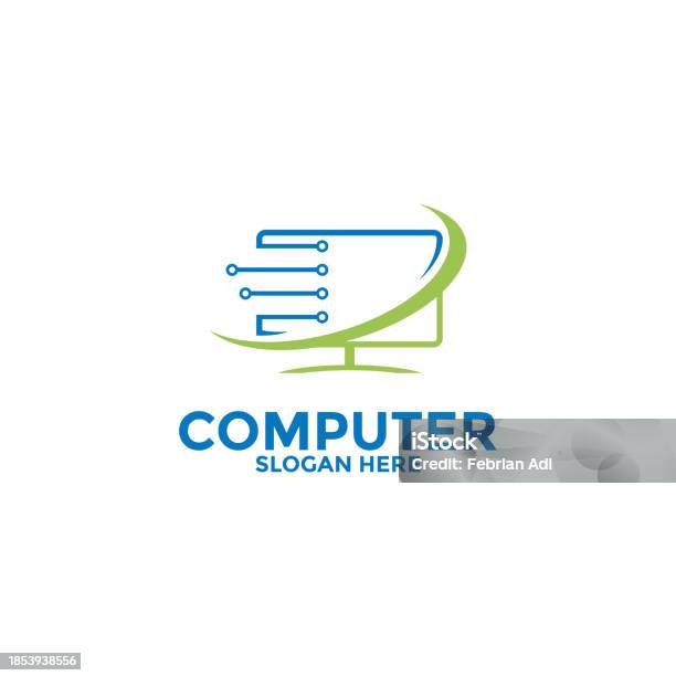Computer Logo Vector Computer Repair Or Service Computer Logo Design ...