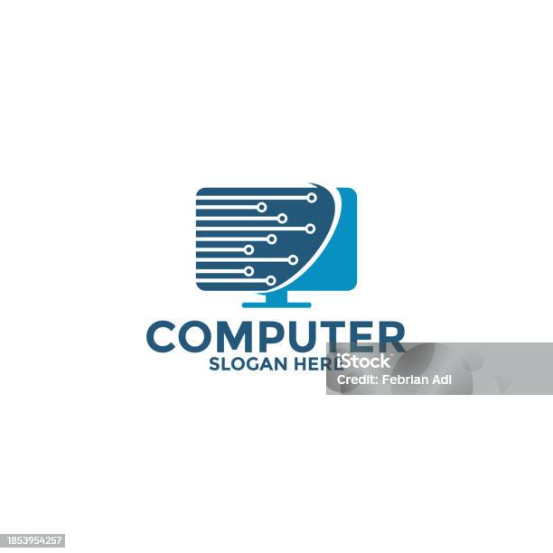 Computer Logo Template Computer Repair Logo Software Development Vector ...