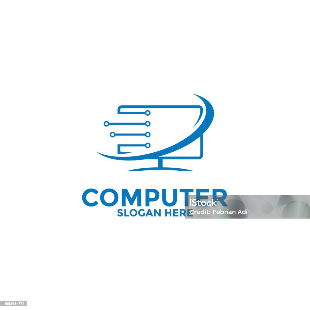Computer Logo Template Computer Repair Logo Software Development Vector ...