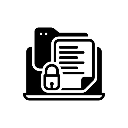 Icon for confidential, secret, clandestine, documents, information, important, officially, privacy, personal data
