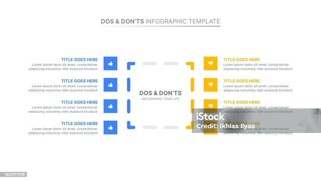 Dos Style Graph Dos And Donts Comparison Infographic Design Template Stock Illustration ...