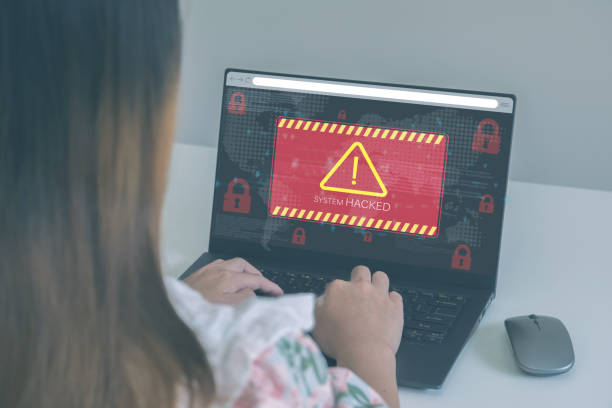 istock System hacked alert after cyberattack on computer network, concept of internet virus cyber security and cybercrime 1853990906