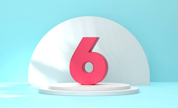 istock Number 6 sitting on the pedestal 1853991424