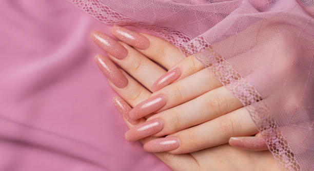 istock Female hands with beautiful manicure 1854019985