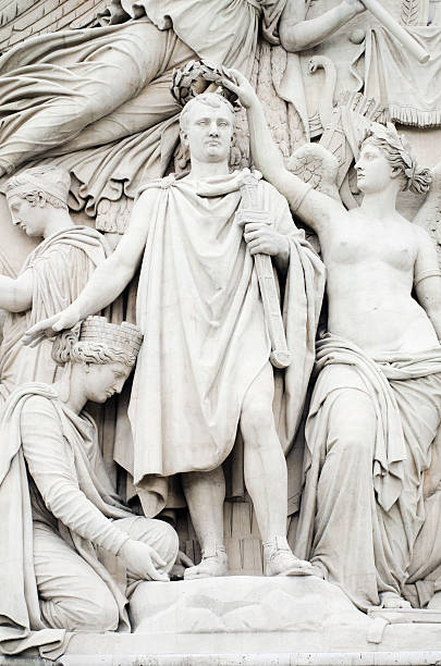 istock Close up of Napoleon at Arc de Triomphe in Paris 185404462