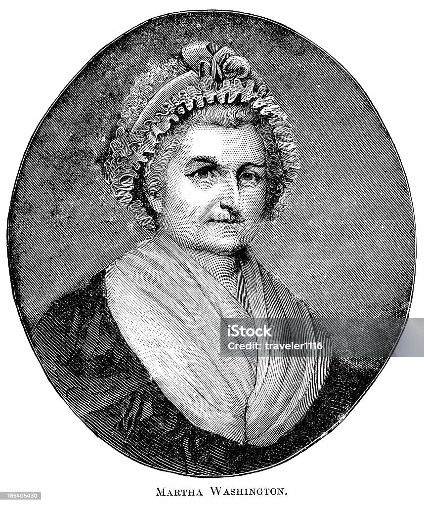 Martha Washington - Illustration de 1880-1889 libre de droits