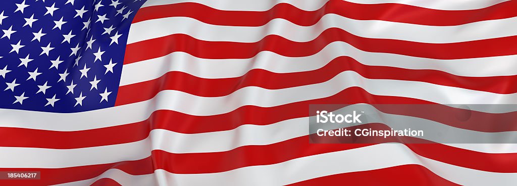 Bandeira americana banner - Foto de stock de Bandeira Norte-Americana royalty-free