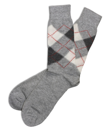 Traditional english socks isolated with clipping path