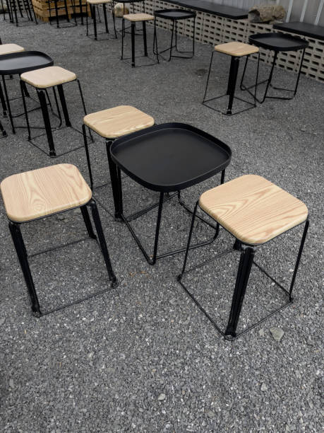 istock Empty tables in a closed modern coffee shop 1854063597
