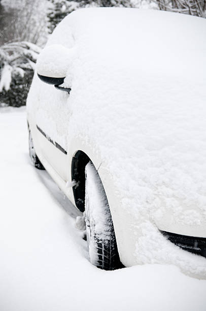istock Car covered with snow - winter in Germany 185406500