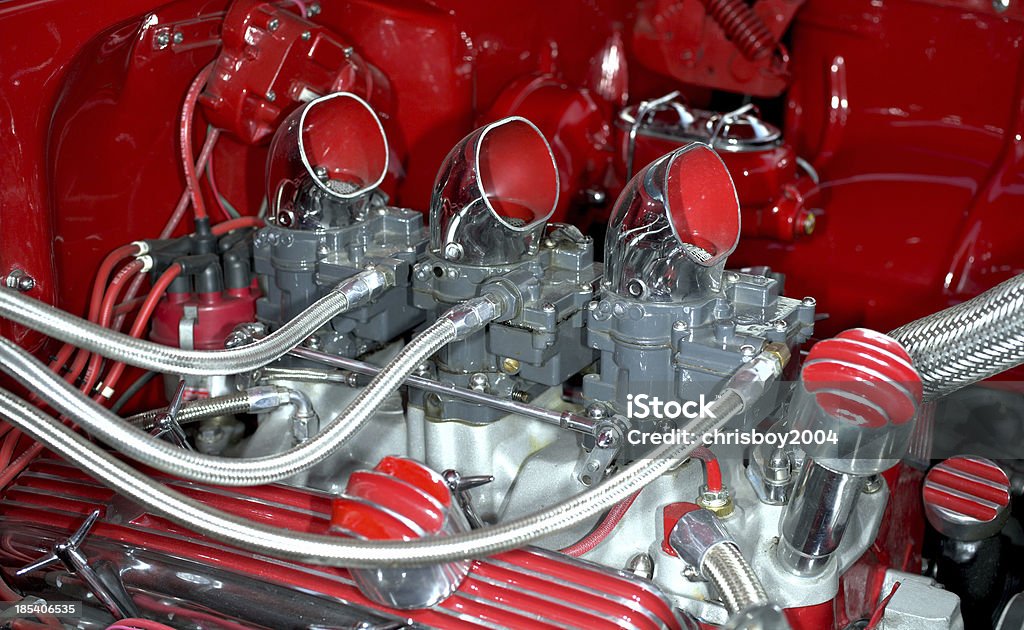 Close-up view of Red motor con cables - Foto de stock de 1930-1939 libre de derechos