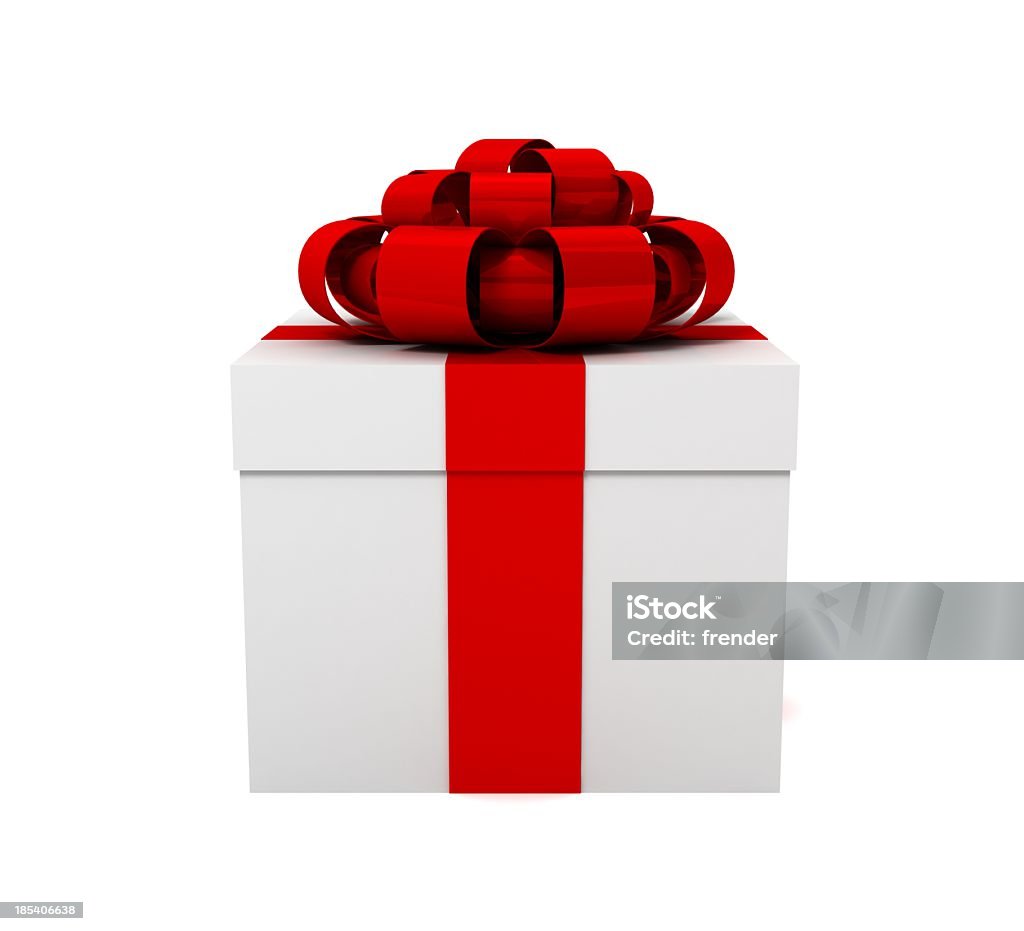 Singola scatola regalo - Foto stock royalty-free di Compleanno