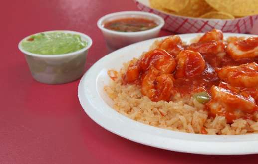 Mexican Spicy Shrimp over rice