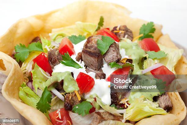 Salada Taco De Carne Grelhado - Fotografias de stock e mais imagens de Bife - Bife, Salada Taco, Alface
