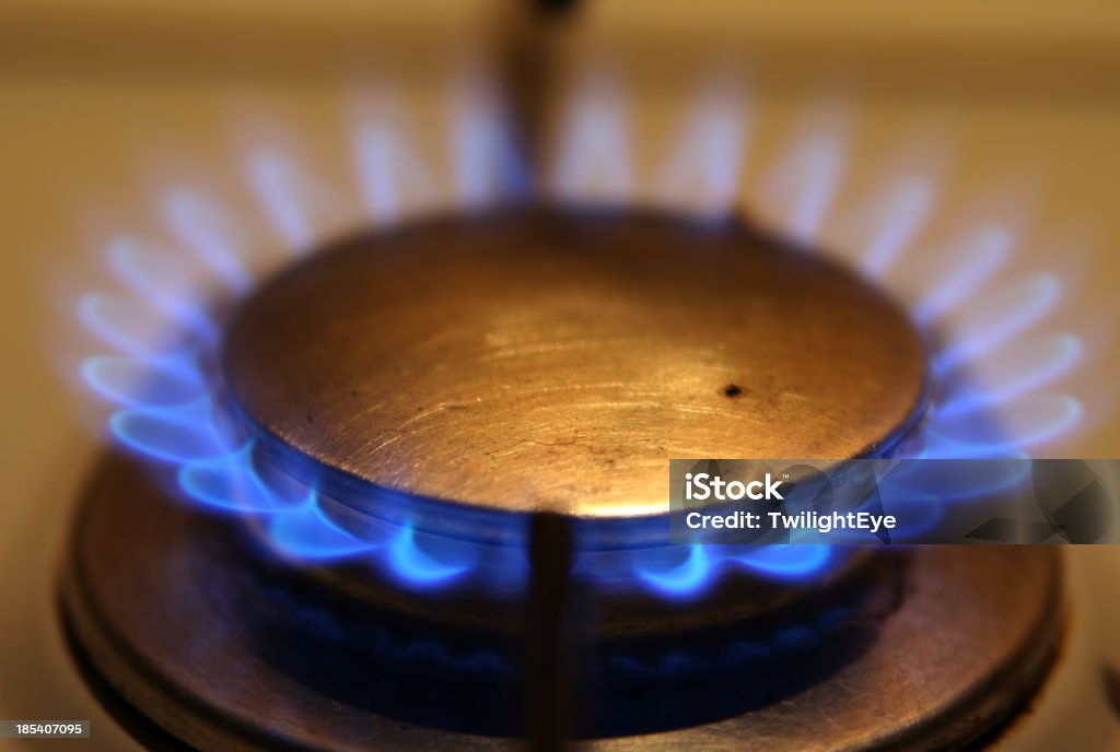 Gas stove Blue Stock Photo