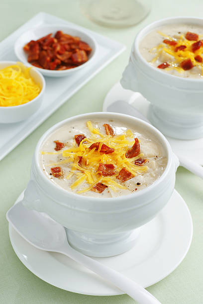 istock Potato Soup with Cheese and Bacon 185407494
