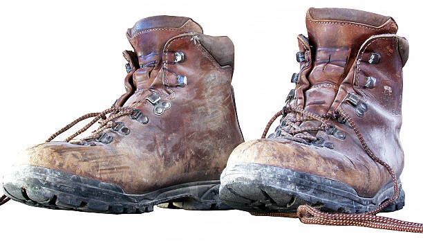 istock Well used hiking boots 185407861