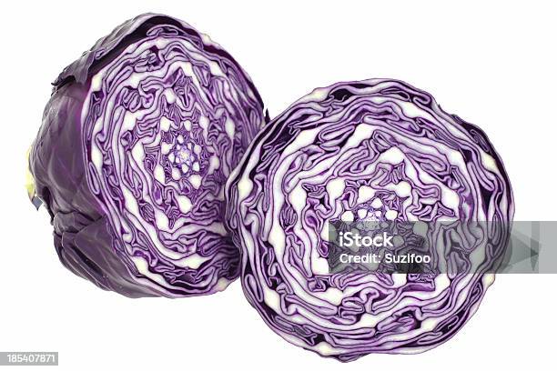 Red Cabbage Stock Photo - Download Image Now - Red Cabbage, Fibonacci Pattern, Slice of Food