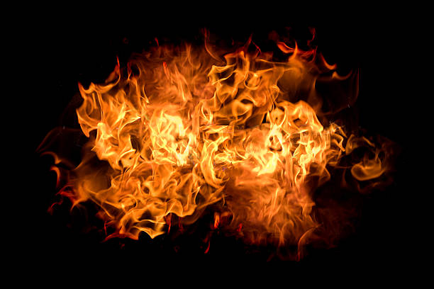 chamas xxl - fireball fire isolated cut out imagens e fotografias de stock