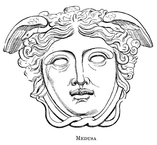 ilustrações de stock, clip art, desenhos animados e ícones de medusa - medusa greek mythology mythology gorgon