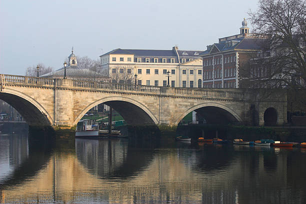 Richmond Bridge at dawn stock photo