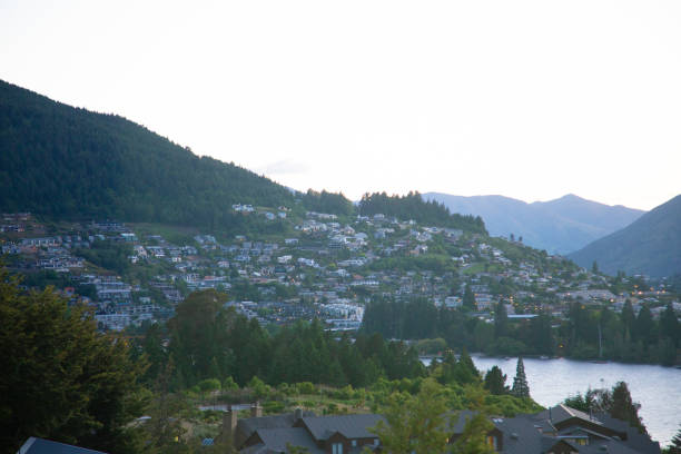 istock A village on a hill overlooking a lake 1854096410